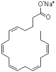 结构式 CAS# 73167-03-0, (全顺式)-5,8,11,14,17-二十碳五烯酸钠盐
