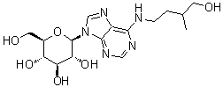 Dihydrozeatin-9-beta-D-glucoside molecular structure (CAS 73263-99-7)