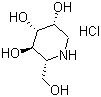 structure of CAS# 73465-43-7, (2R,3R,4R,5R)-2-(Hydroxymethyl)-3,4,5-piperidinetriol hydrochloride;manno-1-Deoxynojirimycin hydrochloride
