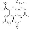 beta-D-吡喃葡萄糖醛酸甲酯 1,2,3,4-四乙酸酯分子结构 (CAS 7355-18-2)