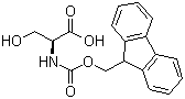 结构式 CAS# 73724-45-5, Fmoc-L-丝氨酸; 芴甲氧羰基-L-丝氨酸