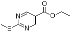 结构式 CAS# 73781-88-1, 2-甲硫基-5-嘧啶羧酸乙酯; 2-巯甲基嘧啶-5-羧酸乙酯