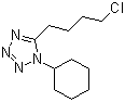 structure of CAS# 73963-42-5, 5-(4-Chlorobutyl)-1-cyclohexanyl tetrazole;5-(4-Chlorobutyl)-1-cyclohexyl-1H-tetrazole