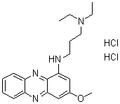 N,N-二乙基-N'-(3-甲氧基-1-吩嗪基)-1,3-丙二胺二盐酸盐分子结构 (CAS 7403-49-8)