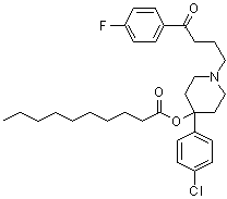 结构式 CAS# 74050-97-8, 氟哌啶醇癸酸酯