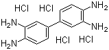 structure of CAS# 7411-49-6, 3,3',4,4'-Biphenyltetramine tetrahydrochloride;3,3'-Diaminobenzidine tetrahydrochloride