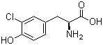 结构式 CAS# 7423-93-0, 3-氯-L-酪氨酸