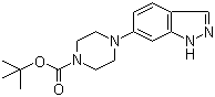结构式 CAS# 744219-43-0, 4-(1H-吲唑-6-基)哌嗪-1-甲酸叔丁酯