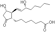 structure of CAS# 745-65-3, Prostaglandin E1;11,15-Dihydroxy-9-oxoprost-13-en-1-oic acid; 3-Hydroxy-2-(3-hydroxy-1-octenyl)-5-oxo-cyclopentaneheptanoic acid; PGE1