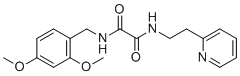 structure of CAS# 745047-53-4, N1-(2,4-Dimethoxybenzyl)-N2-(2-(pyridin-2-yl)ethyl)oxalamide;N'-[(2,4-dimethoxyphenyl)methyl]-N-(2-pyridin-2-ylethyl)oxamide