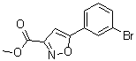 结构式 CAS# 745078-74-4, 5-(3-溴苯基)异恶唑-3-羧酸甲酯