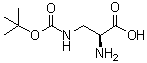 结构式 CAS# 74536-29-1, 3-[[叔丁氧羰基]氨基]-L-丙氨酸