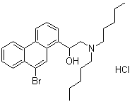 9-Bromo-alpha-[(dipentylamino)methyl]-1-phenanthrenemethanol hydrochloride molecular structure (CAS 7467-94-9)