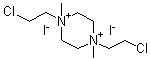 1,4-Bis(2-chloroethyl)-1,4-dimethylpiperazinium diiodide molecular structure (CAS 7470-46-4)