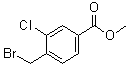 structure of CAS# 74733-30-5, 4-(Bromomethyl)-3-chlorobenzoic acid methyl ester;Methyl 4-bromomethyl-3-chlorobenzoate