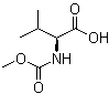 结构式 CAS# 74761-42-5, N-(甲氧羰基)-L-缬氨酸