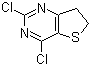 结构式 CAS# 74901-69-2, 2,4-二氯-6,7-二氢噻吩并[3,2-d]嘧啶