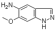 structure of CAS# 749223-61-8, 6-Methoxy-1H-indazol-5-amine