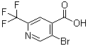 structure of CAS# 749875-16-9, 5-Bromo-2-(trifluoromethyl)-4-pyridinecarboxylic acid;5-Bromo-2-trifluoromethylisonicotinic acid