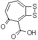 结构式 CAS# 750590-18-2, Tropodithietic acid; 3-氧代-8,9-二硫杂双环[5.2.0]壬-1,4,6-三烯-2-羧酸