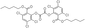 structure of CAS# 75203-51-9, Bis(2-carbopentyloxy-3,5,6-trichlorophenyl) oxalate;Bis[2,3,5-trichloro-6-[(pentyloxy)carbonyl]phenyl] oxalate