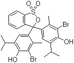 结构式 CAS# 76-59-5, 溴百里酚蓝; 溴百里香酚蓝; 溴麝香草酚蓝; 3',3''-二溴百里香酚蓝; 3',3''-二溴麝香草酚磺酰酞