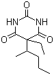structure of CAS# 76-74-4, Pentobarbitone;Pentobarbital; 5-Ethyl-5-pentan-2-yl-1,3-diazinane-2,4,6-trione; 5-Ethyl-5-(1-methylbutyl)barbituric acid