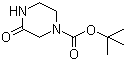 structure of CAS# 76003-29-7, 1-Boc-3-oxopiperazine;4-N-Boc-2-oxo-piperazine; tert-Butyl 3-oxopiperazine-1-carboxylate; 3-Oxopiperazine-1-carboxylic acid tert-butyl ester