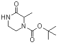 structure of CAS# 76003-30-0, 2-Methyl-3-oxopiperazine-1-carboxylic acid tert-butyl ester;1,1-Dimethylethyl 2-methyl-3-oxo-1-piperazinecarboxylate