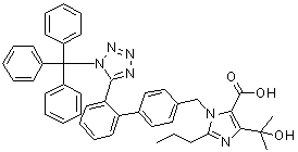 结构式 CAS# 761404-85-7, 三苯甲基奥美沙坦