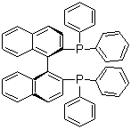 结构式 CAS# 76189-55-4, R-(+)-1,1'-联萘-2,2'-双二苯膦