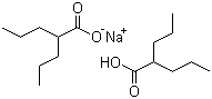 structure of CAS# 76584-70-8, Divalproex sodium;Sodium 2-propylpentanoate 2-propylpentanoic acid