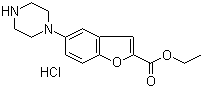 结构式 CAS# 765935-67-9, 5-(1-哌嗪基)-2-苯并呋喃羧酸乙酯盐酸盐