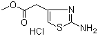 结构式 CAS# 76629-18-0, (2-氨基噻唑-4-基)乙酸甲酯盐酸盐