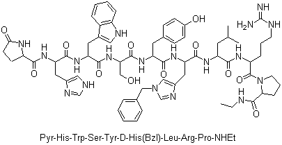 结构式 CAS# 76712-82-8, 组氨瑞林