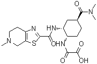结构式 CAS# 767625-11-6, [[(1S,2R,4S)-4-[(二甲基氨基)羰基]-2-[[(4,5,6,7-四氢-5-甲基噻唑并[5,4-c]吡啶-2-基)羰基]氨基]环己基]氨基]氧代乙酸