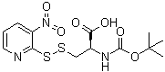 N-(tert-Butyloxycarbonyl)-S-(3-nitro-2-pyridinesulfenyl)-L-cysteine molecular structure (CAS 76880-29-0)