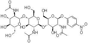 p-Nitrophenyl tri-N-acetylchitotrioside molecular structure (CAS 7699-38-9)