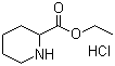 structure of CAS# 77034-33-4, Ethyl piperidine-2-carboxylate hydrochloride;Ethyl pipecolinate hydrochloride