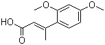 structure of CAS# 7706-67-4, Dimecrotic acid;(E)-3-(2,4-Dimethoxyphenyl)but-2-enoic acid; 2,4-Dimethoxy-beta-methylcinnamic acid