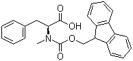 structure of CAS# 77128-73-5, Fmoc-N-methyl-L-phenylalanine;Fmoc-N-Me-Phe-OH; N-(9-Fluorenylmethyloxycarbonyl)-N-methyl-L-phenylalanine
