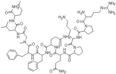 structure of CAS# 77128-75-7, 9-(N-Methylglycine)-substance P