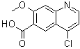 structure of CAS# 771464-30-3, 4-Chloro-7-methoxy-6-quinolinecarboxylic acid;4-Chloro-7-methoxyquinoline-6-carboxylic acid