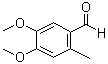 structure of CAS# 7721-62-2, 4,5-Dimethoxy-2-methylbenzaldehyde;6-Methyl-veratraldehyde; 2-Methyl-4,5-dimethoxybenzaldehyde;6-Methylveratraldehyde; NSC 109346