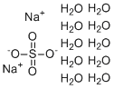 Sodium sulfate decahydrate molecular structure (CAS 7727-73-3)