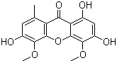 structure of CAS# 773850-91-2, Drimiopsin D;1,3,6-Trihydroxy-4,5-dimethoxy-8-methyl-9H-xanthen-9-one