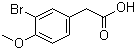 3-溴-4-甲氧基苯乙酸分子结构 (CAS 774-81-2)