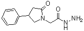structure of CAS# 77472-71-0, 2-Oxo-4-phenyl-1-pyrrolidineacetic acid hydrazide;2-(2-oxo-4-phenylpyrrolidin-1-yl)acetohydrazide