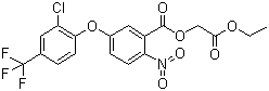 结构式 CAS# 77501-90-7, 乙羧氟草醚; [5-(2-氯三氟对甲苯氧基)-2-硝基苯甲酰基]羟基乙酸乙酯