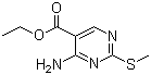 structure of CAS# 776-53-4, Ethyl 4-amino-2-(methylthio)pyrimidine-5-carboxylate;Ethyl 4-amino-2-(methylsulfanyl)-5-pyrimidinecarboxylate